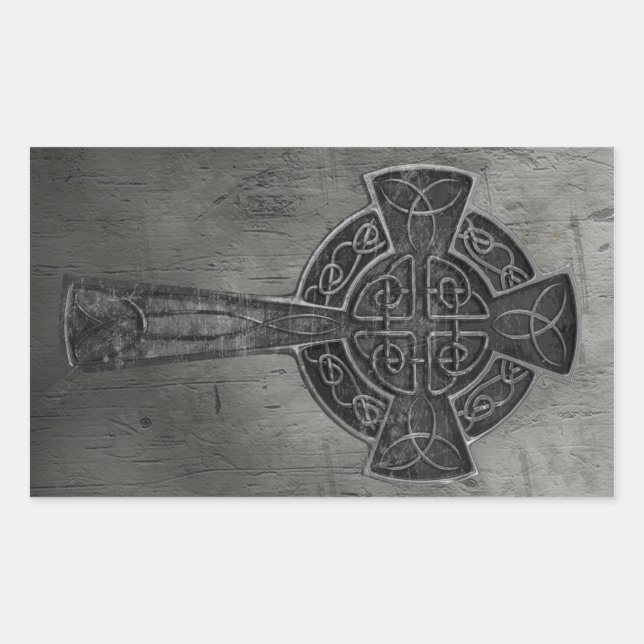Sticker Rectangulaire Croix celtique (Devant)