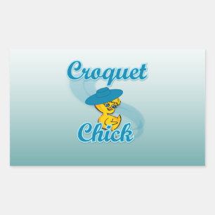 Sticker Rectangulaire Croquet Chick #3