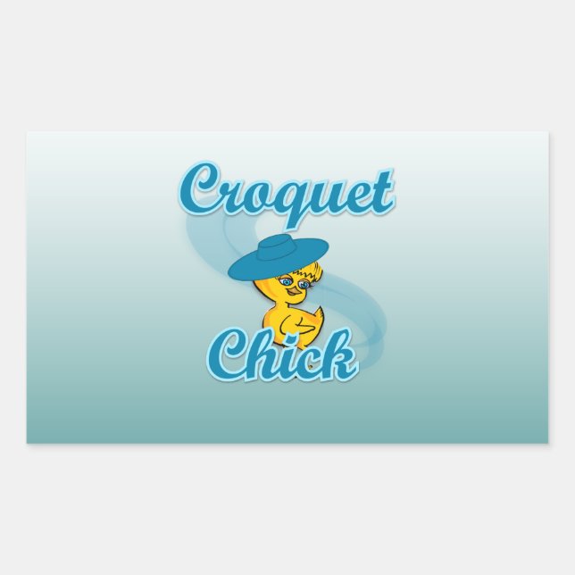 Sticker Rectangulaire Croquet Chick #3 (Devant)