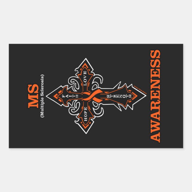 Sticker Rectangulaire Cross/Warrior...MS (Devant)