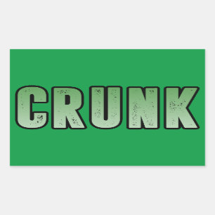Sticker Rectangulaire Crunk, drôle mot d'argot