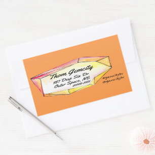 Sticker Rectangulaire Crystal Gem Frame pour le Carré d'informations per