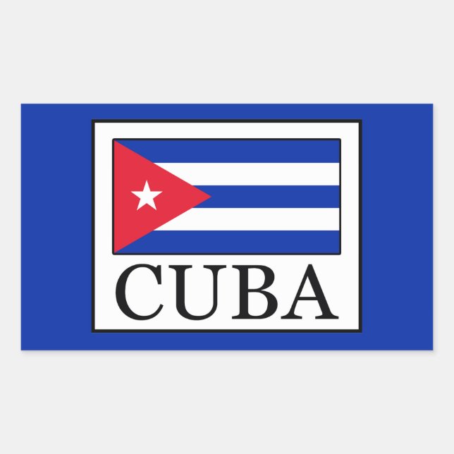 Sticker Rectangulaire Cuba (Devant)