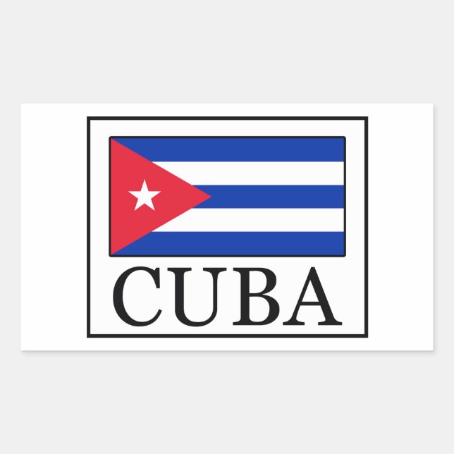 Sticker Rectangulaire Cuba (Devant)
