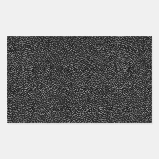 Sticker Rectangulaire Cuir noir Faux (Devant)
