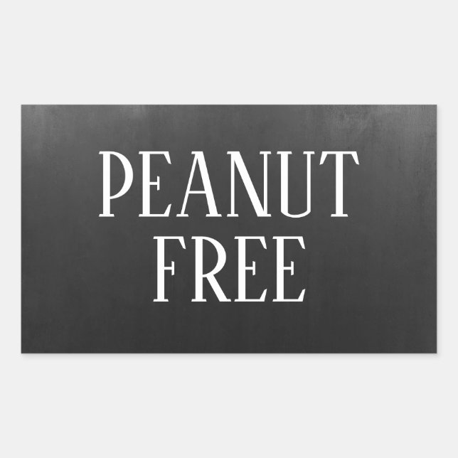 Sticker Rectangulaire Cuisine sans arachide et sûre pour les allergies (Devant)