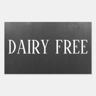 Sticker Rectangulaire Culinaire sans allergènes laitiers