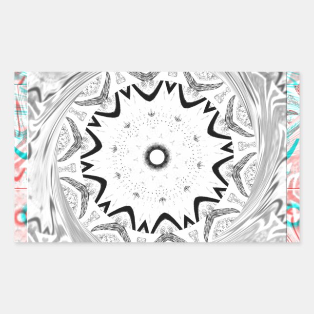 Sticker Rectangulaire Culture africaine dynamique : une fusion rose et c (Devant)