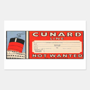 Sticker Rectangulaire CUNARD  Line