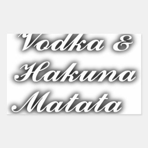 Sticker Rectangulaire Cupcakes Vodka Hakuna Matata FUNNY