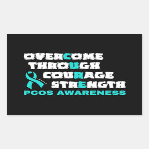 STICKER RECTANGULAIRE CURE...PCOS