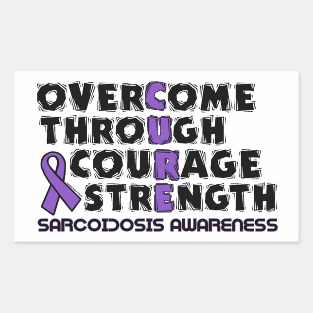 Sticker Rectangulaire CURE...Sarcoidose (Devant)