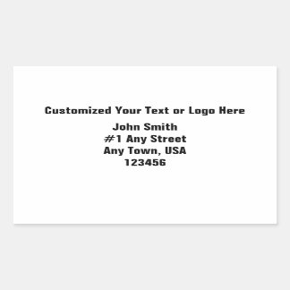 Sticker Rectangulaire Customisez votre texte ou votre logo ici
