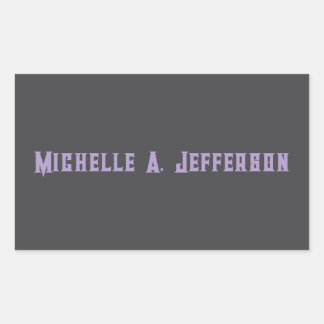Sticker Rectangulaire Cute Calligraphy Créative tendance Nom personnalis