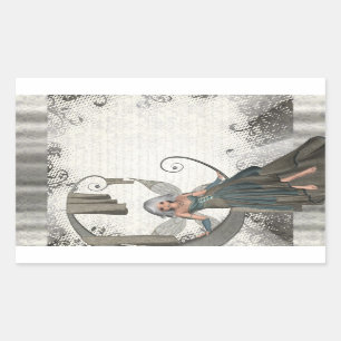 Sticker Rectangulaire Cute manga fairy
