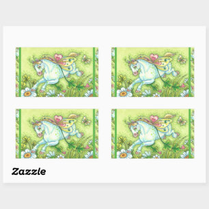 STICKER RECTANGULAIRE CUTE ST. LA JOURNÉE DE PATRICK VOLANT IRLANDAIS PO