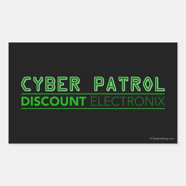 Sticker Rectangulaire Cyberpatrouille (Devant)
