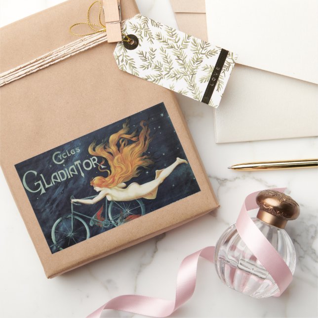 Sticker Rectangulaire Cycles de gladiateurs, Art Nouveau Victorien Vinta (Cadeaux)