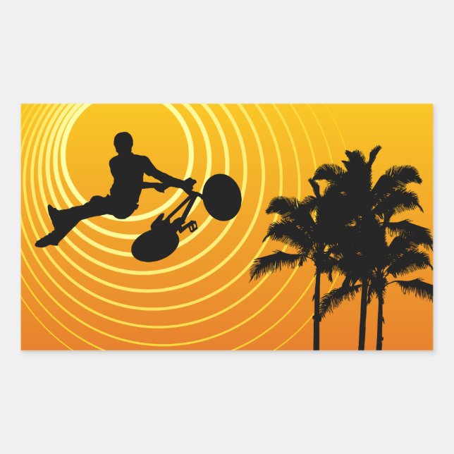 Sticker Rectangulaire cycles de soleil (Devant)