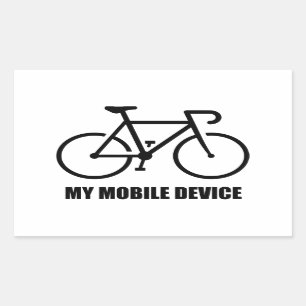 Sticker Rectangulaire Cyclisme, Mon appareil mobile