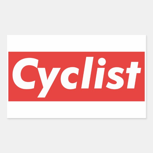 Sticker Rectangulaire Cycliste (Devant)