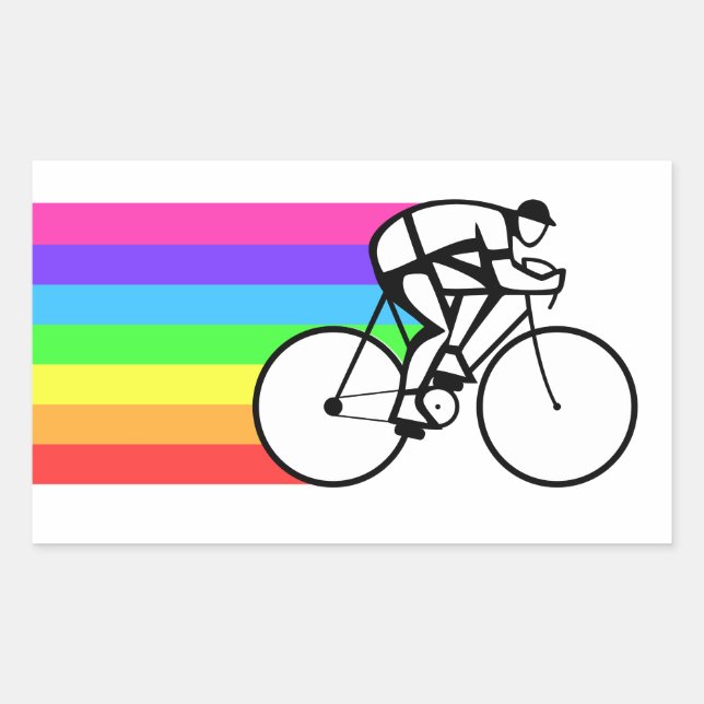 Sticker Rectangulaire Cycliste (Devant)