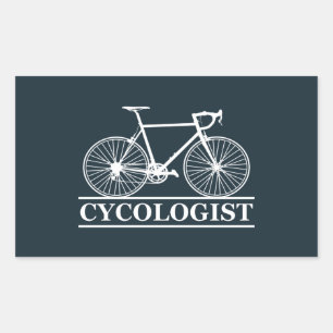 Sticker Rectangulaire Cycologiste drôle dire vélo