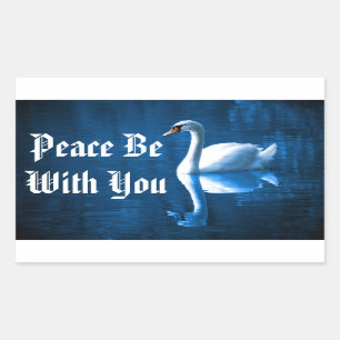 Sticker Rectangulaire Cygne paisible