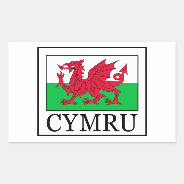 Sticker Rectangulaire Cymru (Devant)
