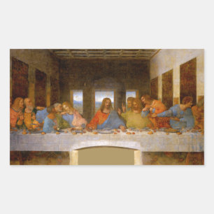 Sticker Rectangulaire Da Vinci Dernier Supper Fine Art Classic