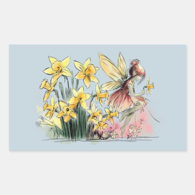 Sticker Rectangulaire Daffodil Fairy (Devant)