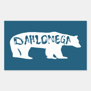 Sticker Rectangulaire Dahlonega Georgia Bear
