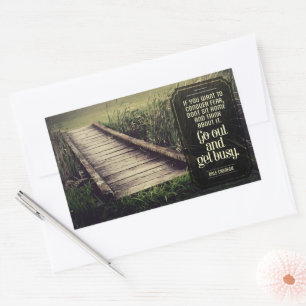 Sticker Rectangulaire Dale Carnegie Citation Inspirationnelle "Accrochez