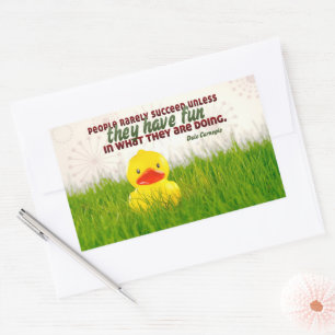 Sticker Rectangulaire Dale Carnegie Citation Inspirationnelle "Amusez-vo