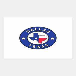 Sticker Rectangulaire Dallas Texas