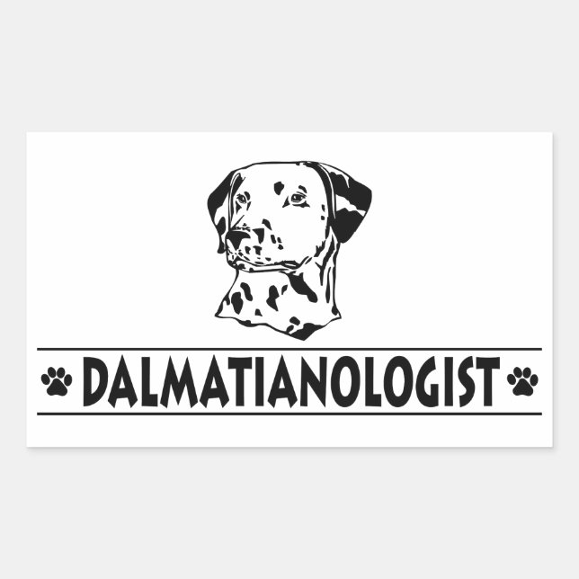 Sticker Rectangulaire Dalmatien humoristique (Devant)
