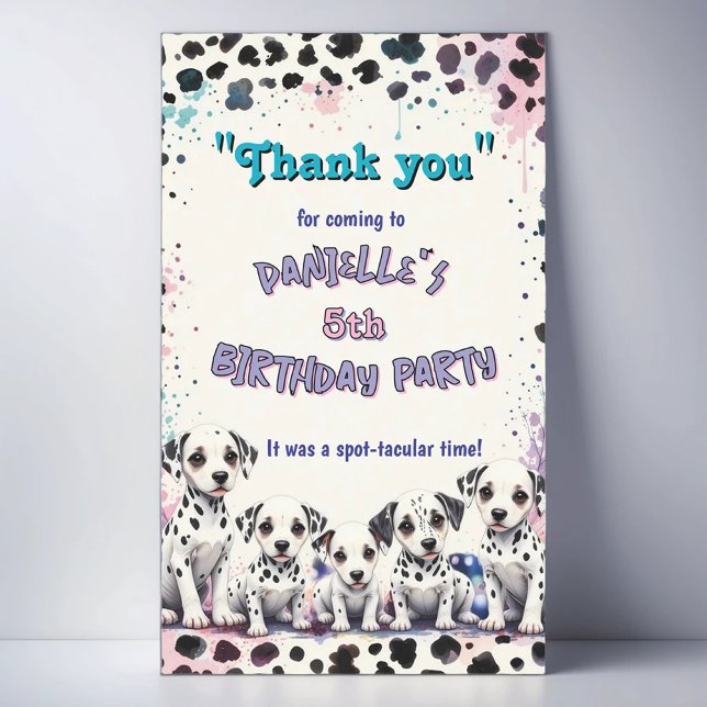 Sticker Rectangulaire Dalmatien Pastel Incroyable Merci  (Créateur téléchargé)