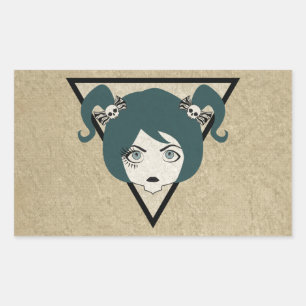 Sticker Rectangulaire dame