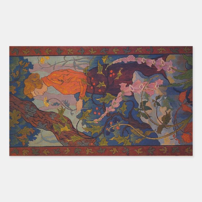 Sticker Rectangulaire Dame aux gants de boeuf (Devant)