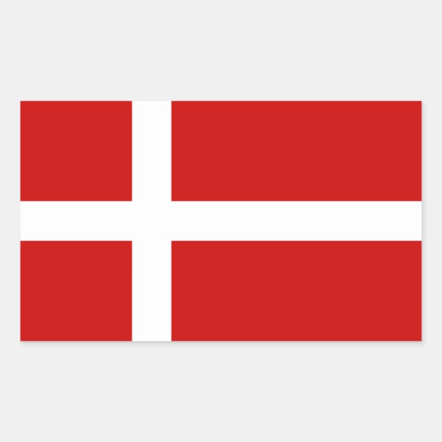 Sticker Rectangulaire Danemark (Devant)