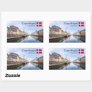Sticker Rectangulaire Danemark Copenhague