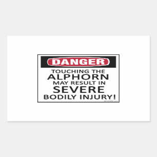 Sticker Rectangulaire Danger Alphorn