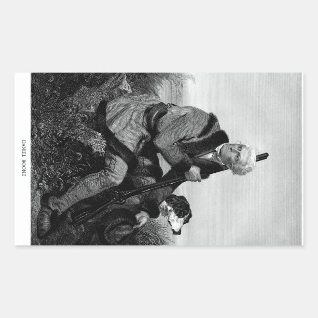 Sticker Rectangulaire Daniel Boone (Devant)