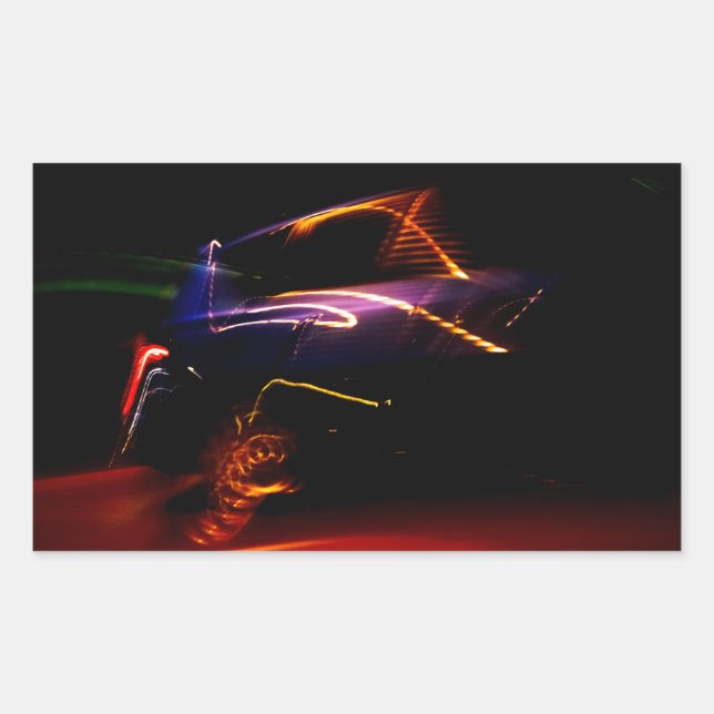 Sticker Rectangulaire danse de voiture violette (Devant)