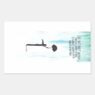 Sticker Rectangulaire Danse sous la pluie