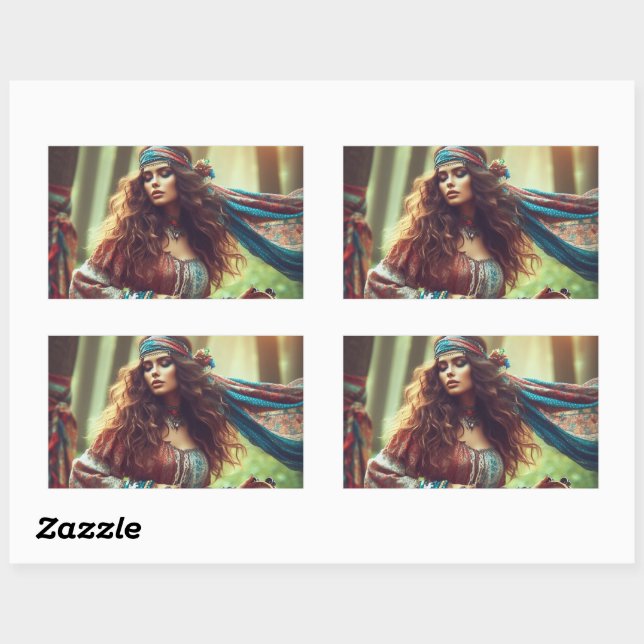 STICKER RECTANGULAIRE DANSER GYPSI (Feuille)