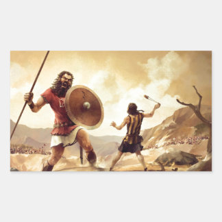 Sticker Rectangulaire David et Goliath