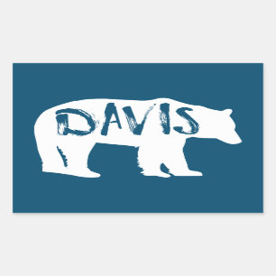 Sticker Rectangulaire Davis West Virginia Bear