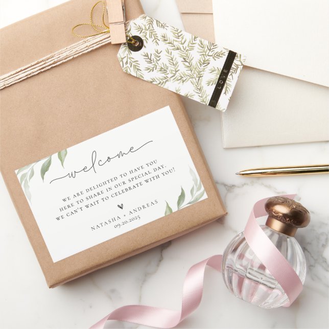 Sticker rectangulaire de bienvenue dans la forêt s (Cadeaux)