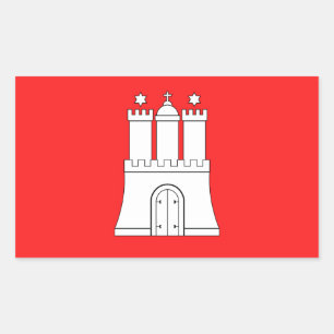 Sticker rectangulaire de Hambourg